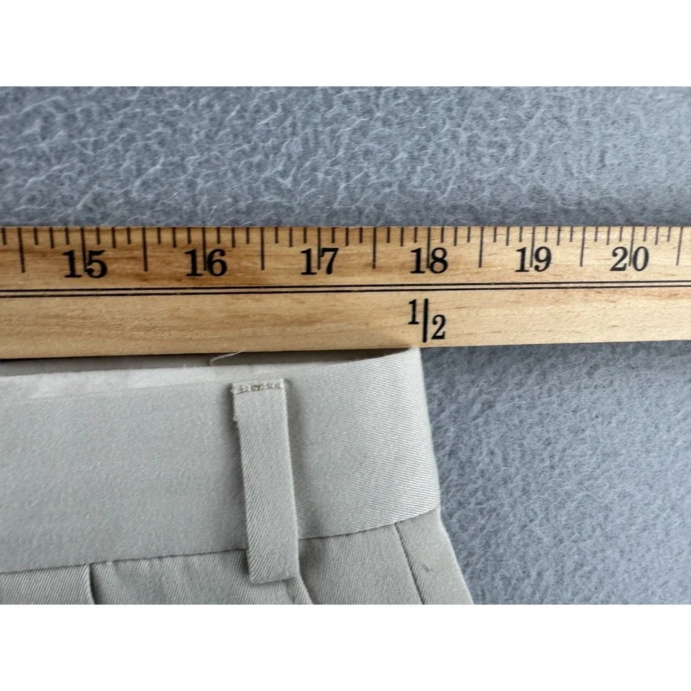 Vintage Polo Ralph Lauren Pants Mens Fits 35x31 Cream Rayon Blend Pleated Baggy